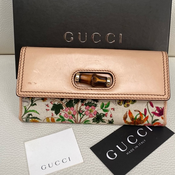 Gucci Blooms leather/bamboo wallet - Picture 2 of 11